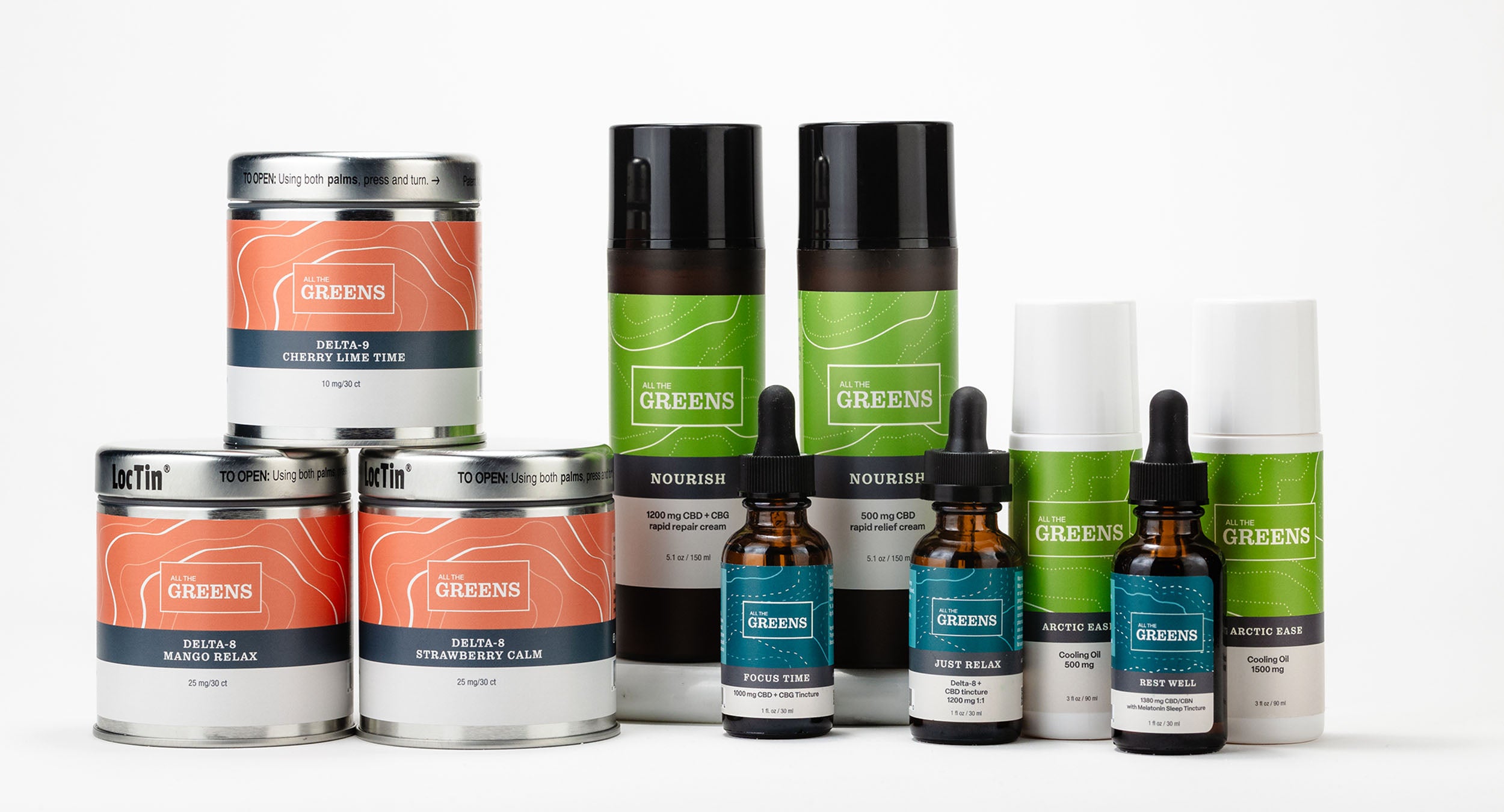 All the Greens CBD product lineup